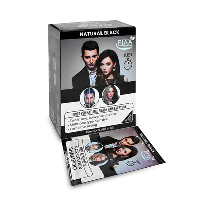 Fiaa Hair Color Pack of 5 Sachets 25ml (Natural Black & Dark Brown)