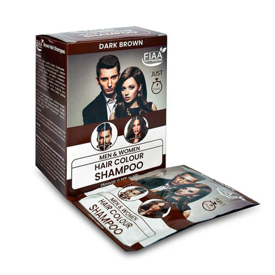 Fiaa Hair Color Pack of 5 Sachets 25ml (Natural Black & Dark Brown)