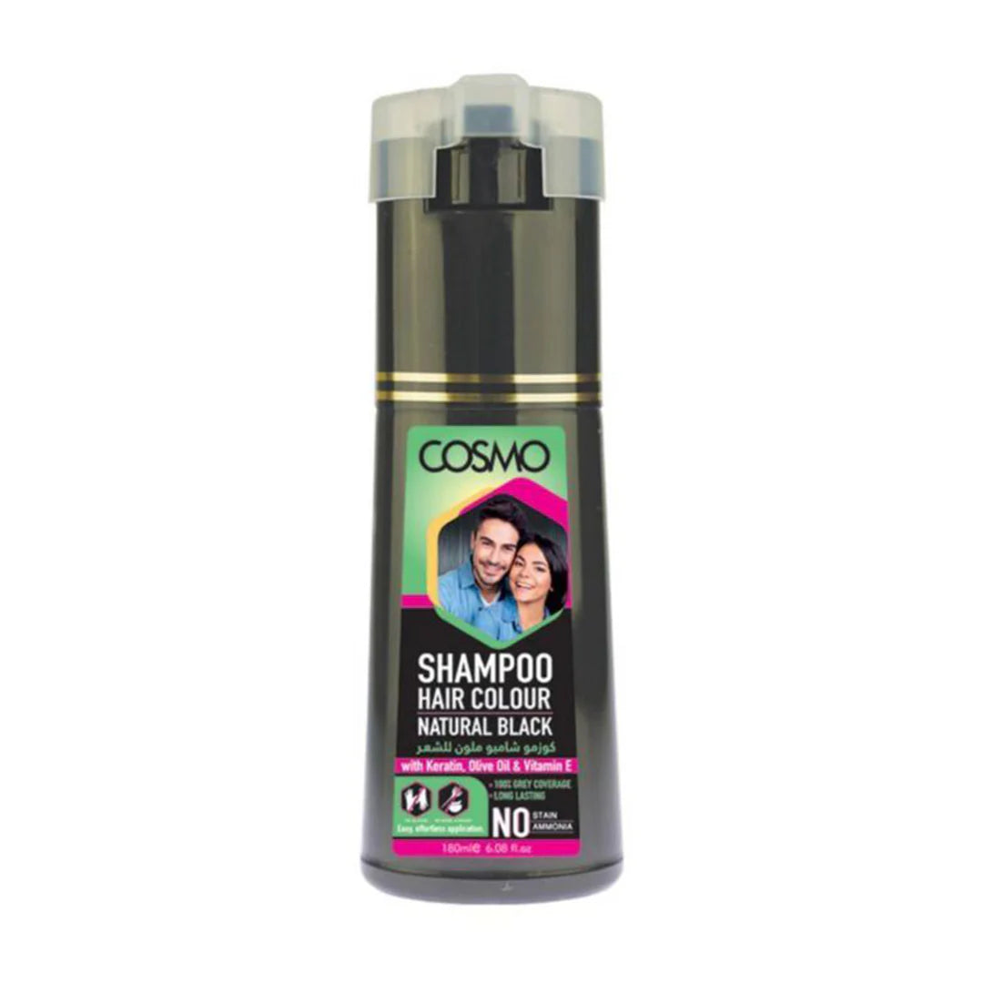 Cosmo Hair Colour Shampoo (180ML) Natural Black