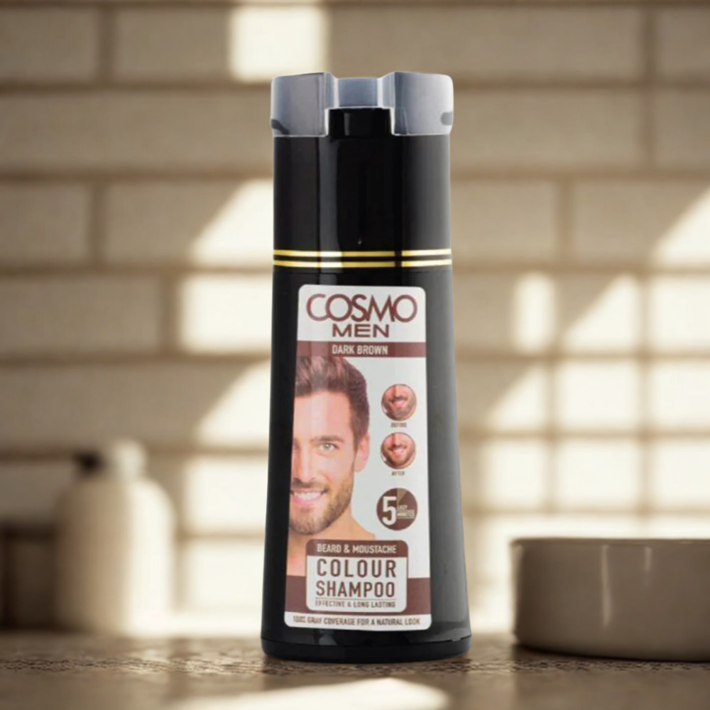 Cosmo Beard Colour Shampoo (180 ML) - Dark Brown