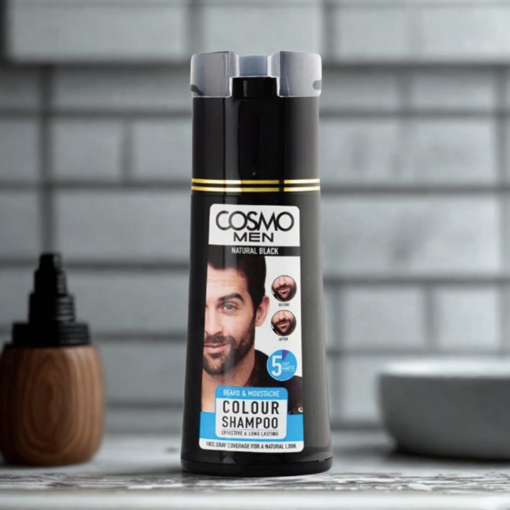 Cosmo Beard Colour Shampoo (180 ML) - Natural Black
