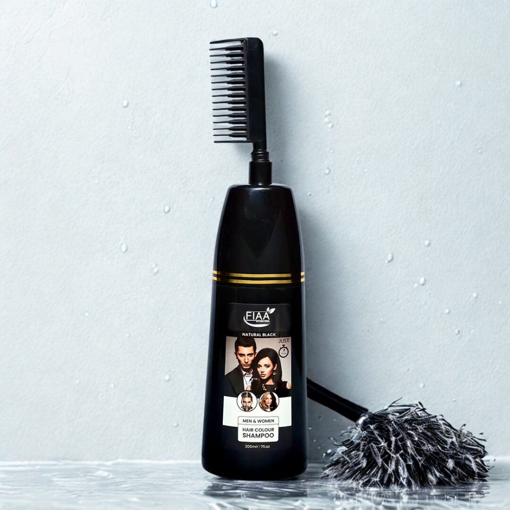 Fiaa 2in1 Hair Color Shampoo Natural Black 200ML