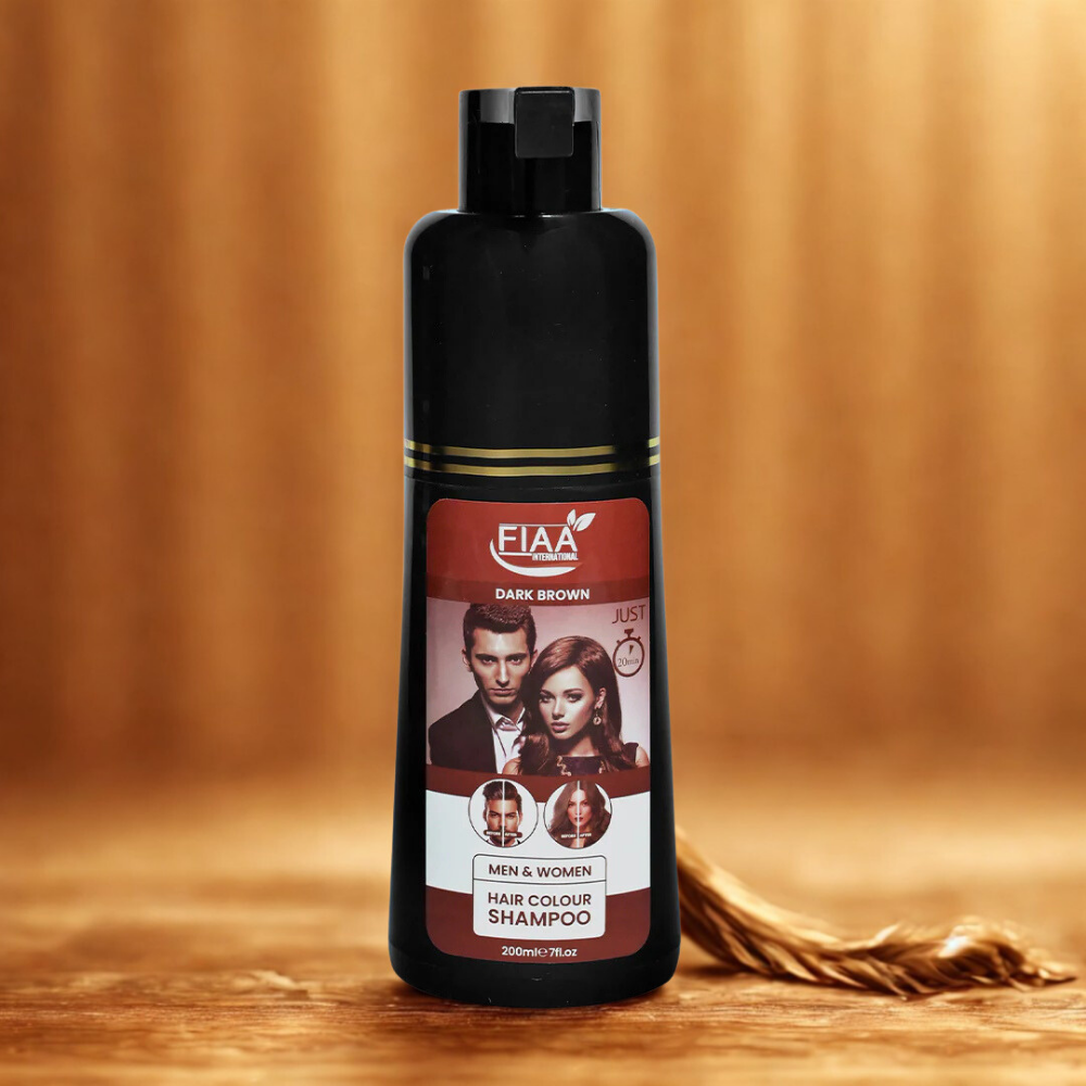 Fiaa Hair Color Shampoo 200ml Dark Brown