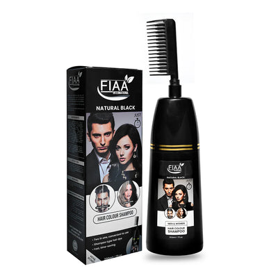 Fiaa 2in1 Hair Color Shampoo Natural Black 200ML
