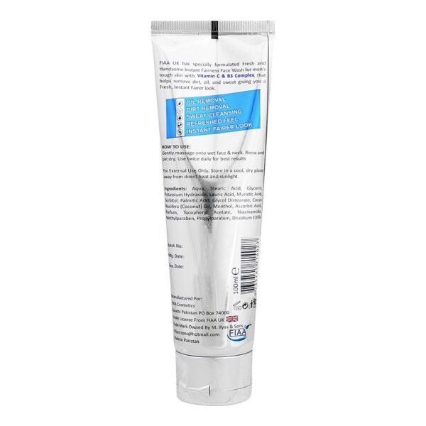 FIAA Fresh & Handsome 5 Actions Instant Fairness Face Wash, 100ml - Image 2