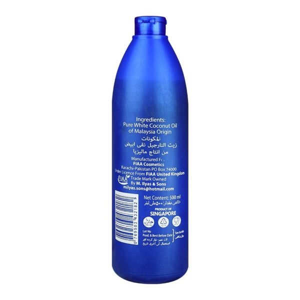 FIAA 100% Pure Coconut Oil, 100ML - 500ML - Image 3